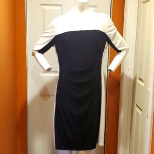 XL, Chaps, Navy Blue and White, Dress